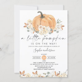 Invitation Automne Floral Un Petit Baby shower D'Automne Citr