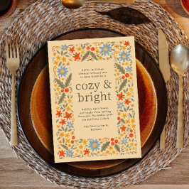 Invitation Automne Folksy Floral Frame Automne