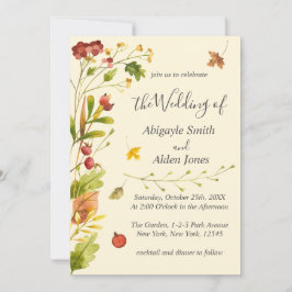 Invitation Automne Forêt d'automne Mariage rustique