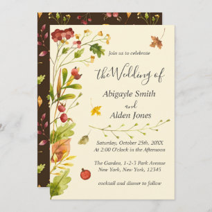 Invitation Automne Forêt d'automne Mariage rustique