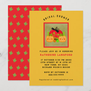Invitation Automne Halloween meilleure Fête des mariées