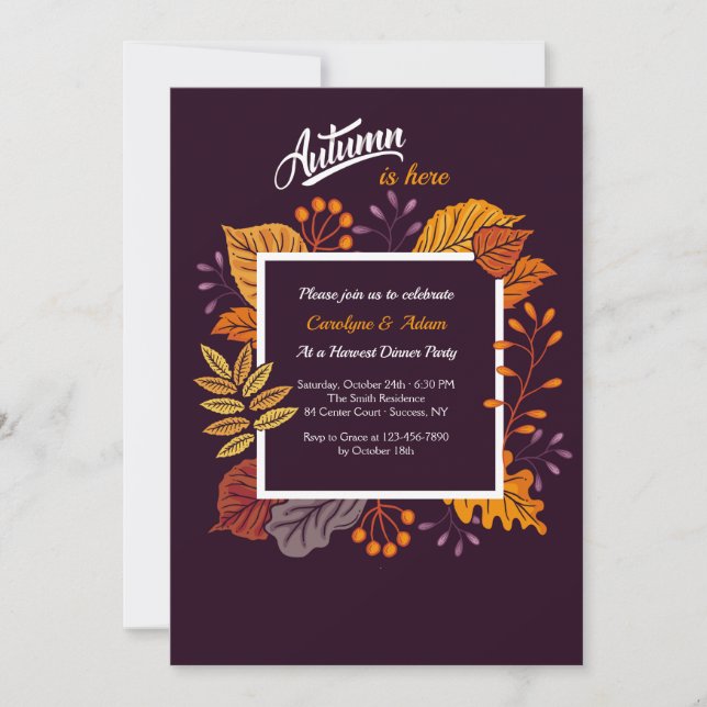 Invitation Automne Incroyable (Devant)