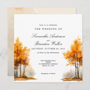 Invitation Automne Nature Automne mariage paysage