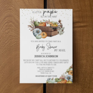 Invitation Automne Petit Baby shower Citrouille Par Courrier