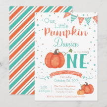 Automne Petit Citrouille 1er anniversaire Invitati