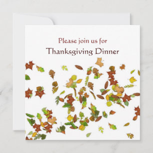 Invitation AUTOMNE QUITTE Thanksgiving Diner Party