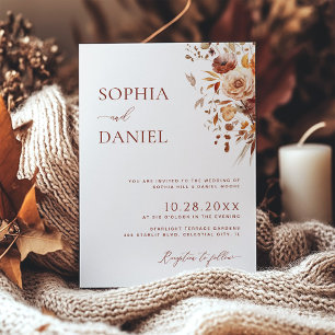 Invitation Automne Romance Blooms Mariage