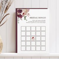 Automne Romance Floral Bride Bingo modifiable Cart