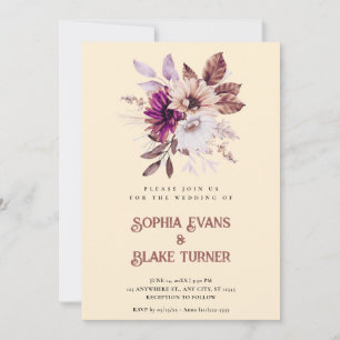 Invitation Automne Rustique Floral Botanique Papaye Fouettée