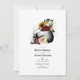 Invitation Automne Rustique Floral Gothique Baby Shower