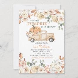Invitation Automne Rustique Pêche Citrouille Baby shower de c