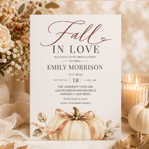 Invitation Automne rustique, Tombez amoureux de la douche de