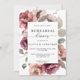 Invitation Automne Terracotta Bourgogne Dîner De Répétition F