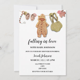 Invitation Automne Thanksgiving automne baby shower invitatio