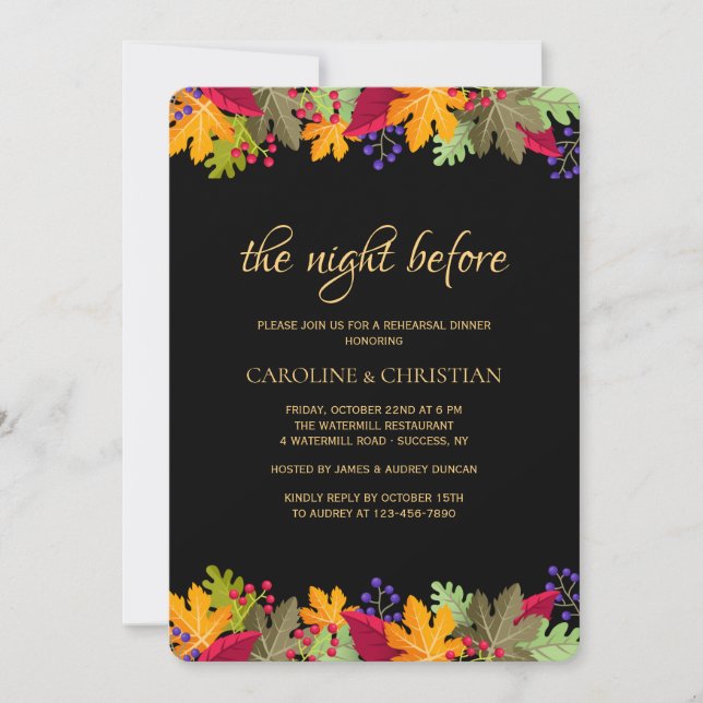 Invitation Automne Vibrant (Devant)