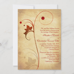 Invitation Automne Vin Rustique Berries Réception de mariage