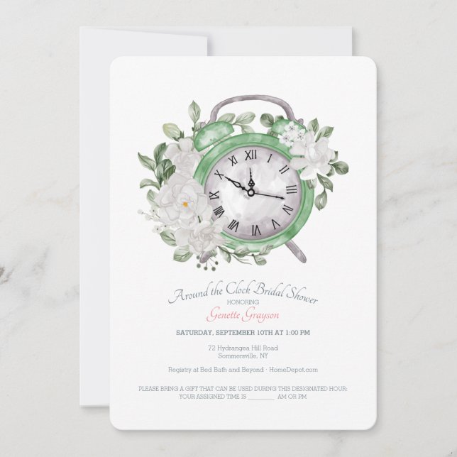 Invitation Autour de la Fête des mariées de l'horloge Invitat (Devant)