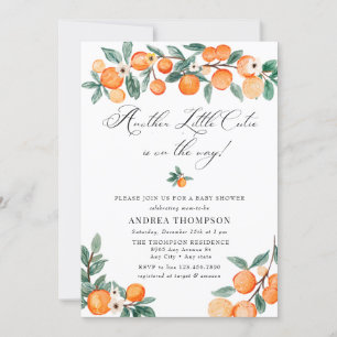 Invitation Autre   Cutie   Baby shower orange