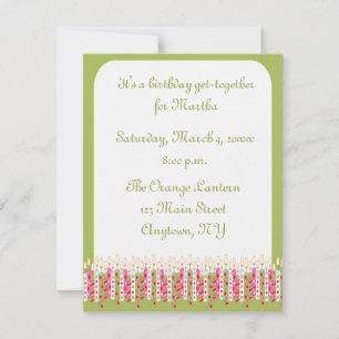 Invitation aux bougies d'anniversaire