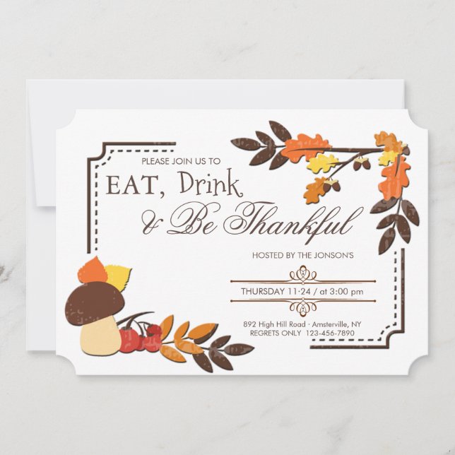 Invitation aux coins de l'automne (Devant)