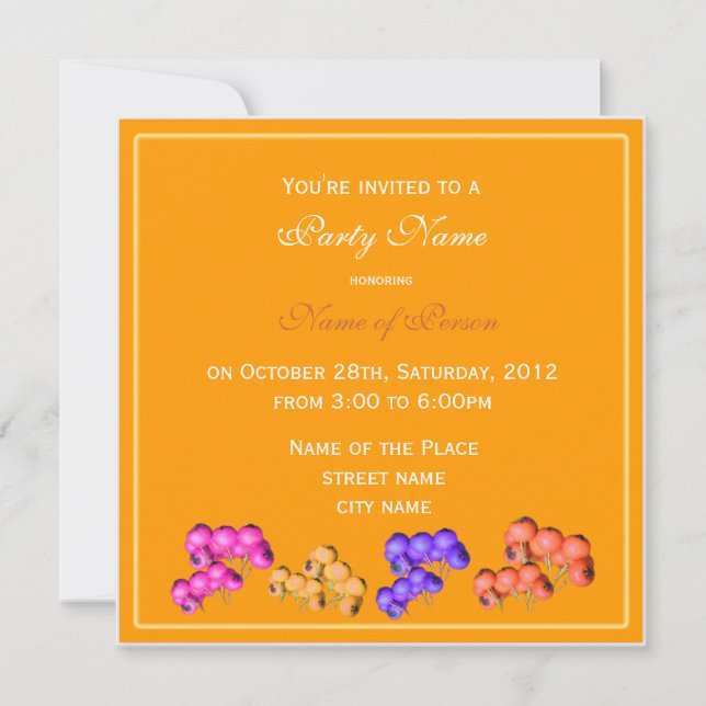 Invitation aux fêtes d'automne (Devant)
