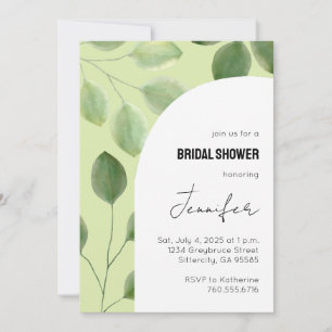Invitation aux feuilles d'eucalyptus d'un beau ver