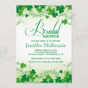 Invitation aux frontières shamrocks