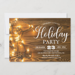 Invitation aux lumières de fête de Noël d'hiver de