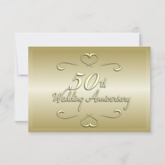 Invitation aux noces d'or de mariage (Devant)