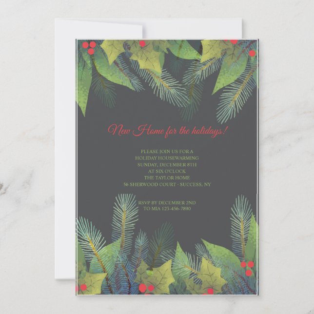 Invitation aux Rameaux de Noël (Devant)