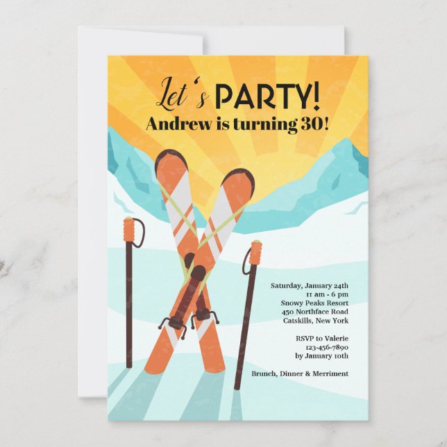 Invitation aux skis croisés (Devant)