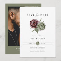 AVA Burgundy Floral Succulent Desert Enregistrer l