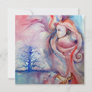 Invitation AVALON, rose pâle bleu violet