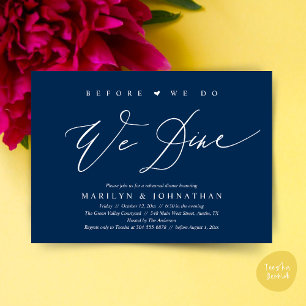 Invitation Avant de dîner, on dîne, Dîner de répétition Maria