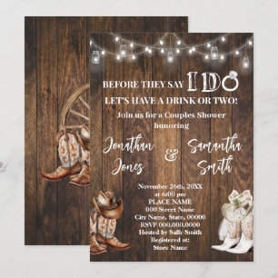 Invitation Avant de dire Je fais Couples Douche Pays de l'Oue