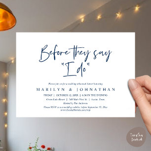Invitation Avant De Dire "Je Le Fais", Dîner De Répétition Ma