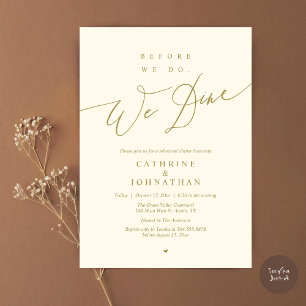 Invitation Avant de le faire, nous dînons, Dîner de répétitio