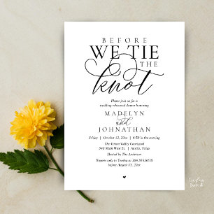 Invitation "Avant de nous passer la bague au doigt", Dîner de