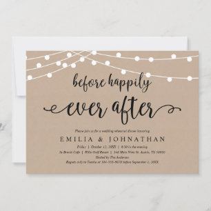 Invitation Avant Heureusement Après, Dîner Rustique De Répéti