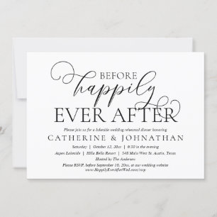 Invitation Avant Heureux Jamais Après Le Dîner De Répétition 