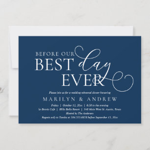 Invitation Avant Notre Jour, Dîner De Répétition Mariage Invi