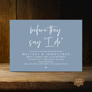 Invitation Avant qu'ils ne disent "oui", dîner de répétition