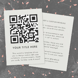 Invitation avec code QR | Invitation scannable pol
