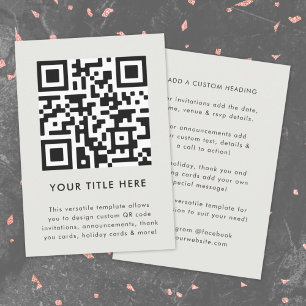 Invitation avec code QR Invitation scannable pol