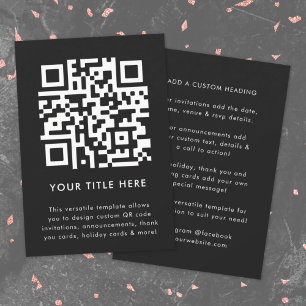 Invitation avec code QR   Invitation scannable pol