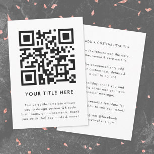 Invitation avec code QR Invitation scannable pol