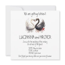 Invitation avec cygnes