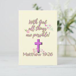 Invitation Avec Dieu, tout est possible