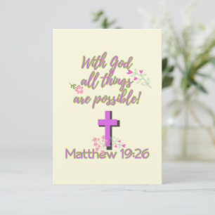 Invitation Avec Dieu, toutes choses sont possibles