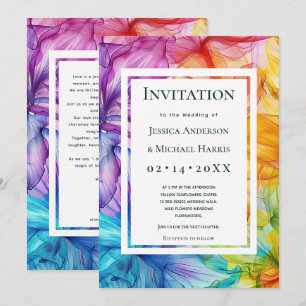 Invitation Avec du texte personnalisé à l'arrière Ethereal Bl